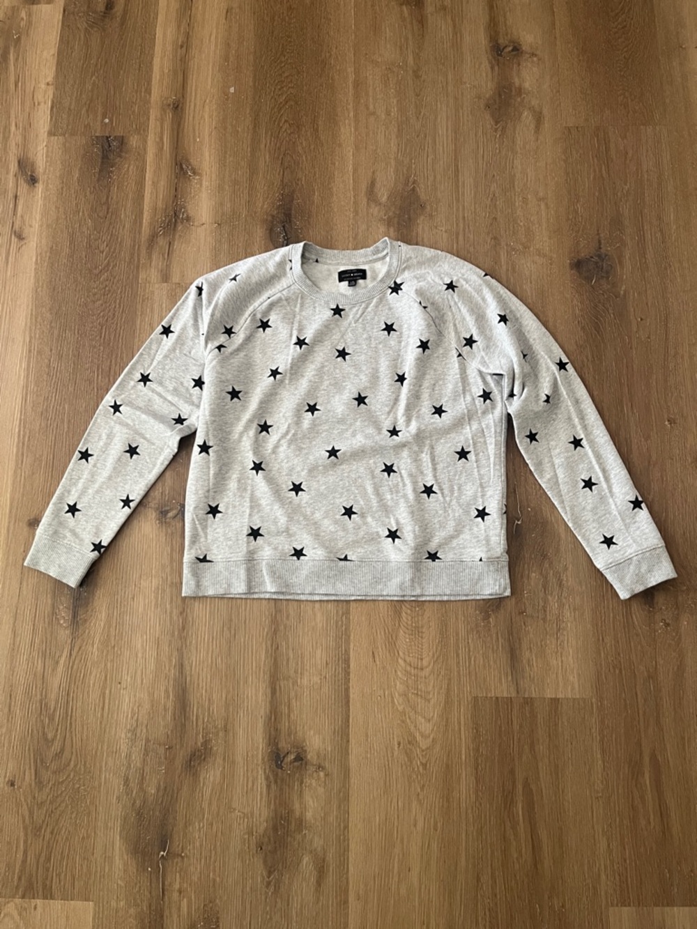 Lucky Brand. Light Gray Cotton-Blend Sweatshirt
